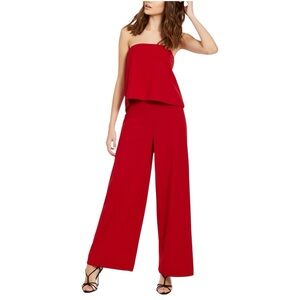 NWT RACHEL Rachel Roy “Isla” Fold Over Strapless Wide Leg Jumpsuit